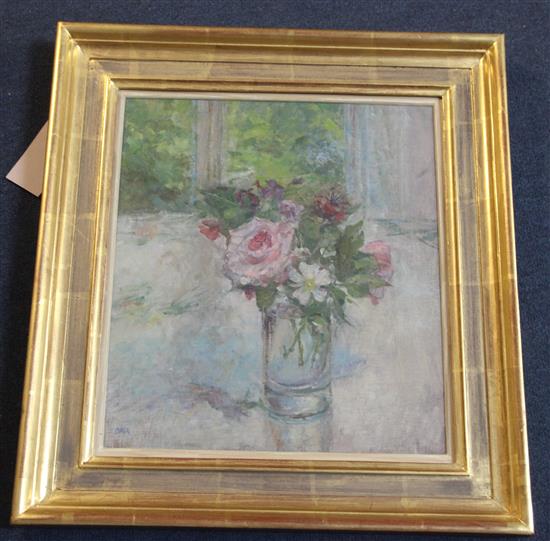 § Diana Maxwell Armfield (b. 1920) July Flowers, Kew, 12.5 x 11.5in.